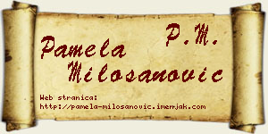 Pamela Milošanović vizit kartica
